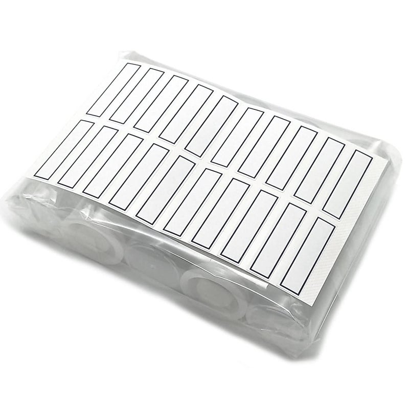 GARASANI 10 Pack Plastic Film Canister Name Sticker with Lids (Clear) - Image 5